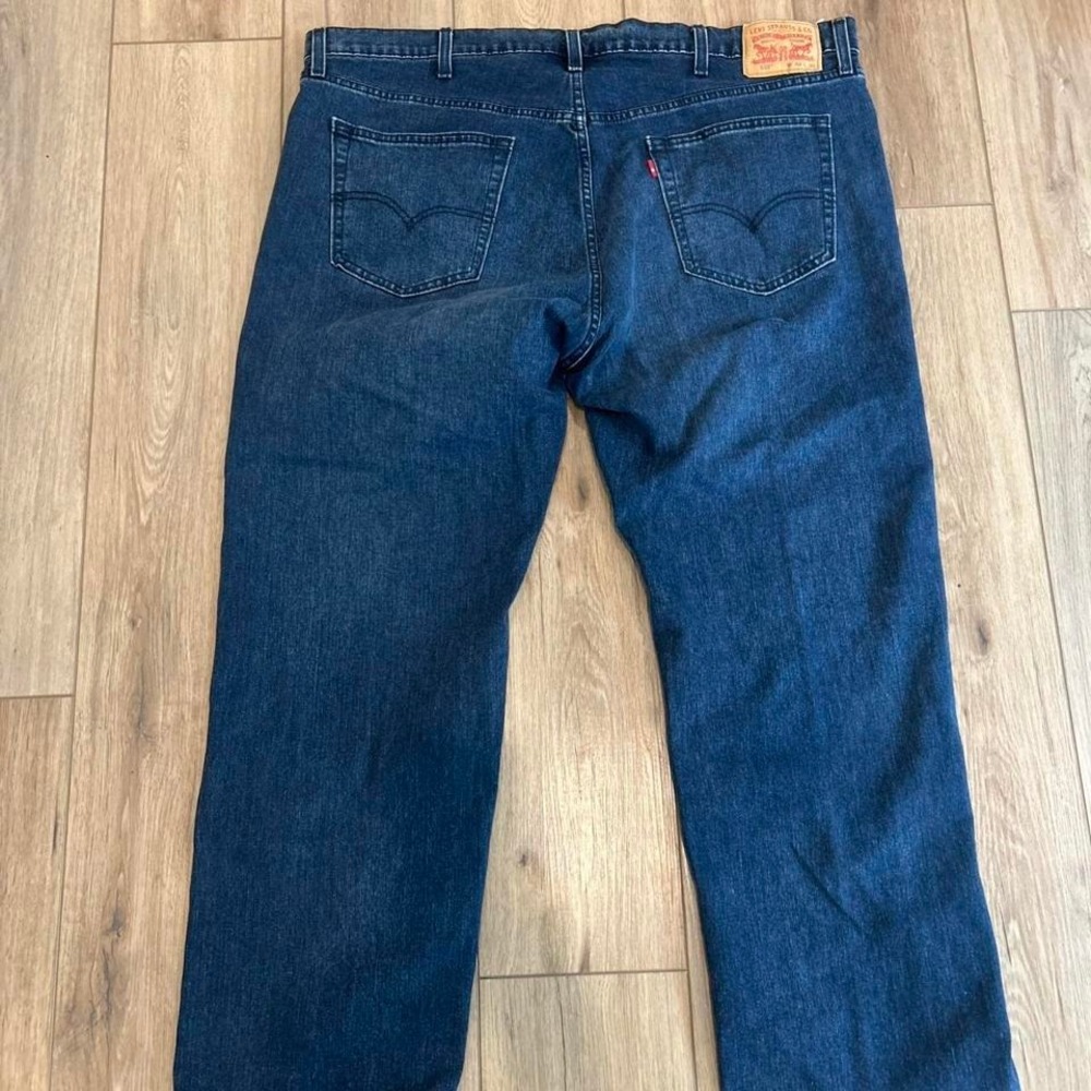 Levi's 559 straight leg dark blue navy denim jeans 44x30